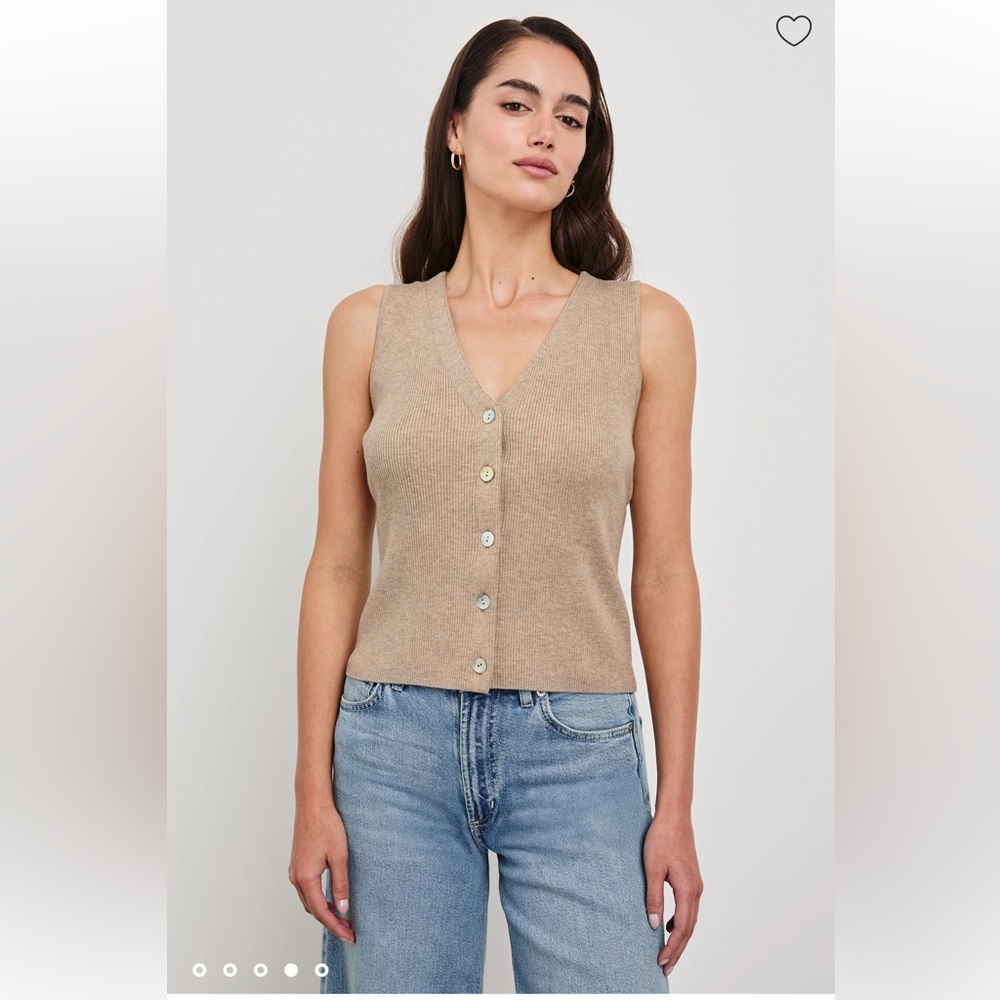 NWT Rails Rosa Button Vest Eco Collection in Oatmeal - M - Picture 4 of 10